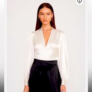 STAUD Rosenda Top in Ivory - NWT